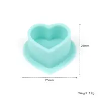 Силіконові ковпачки для фарби HEART Silicone Turquise Color - 50шт. в упаковці