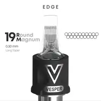 Тату картриджі VESPER EDGE 19RM 0.30 Round Magnum Long Taper - 20 Картриджів купить