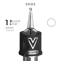 Тату картриджі VESPER EDGE 1RL 0.30 Round Liner Long Taper - 1 Картридж купить