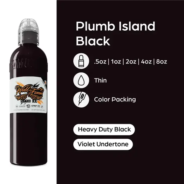 Тату краска Plumb Island Black World Famous (15 мл) купить недорого в Украине, фото 33034