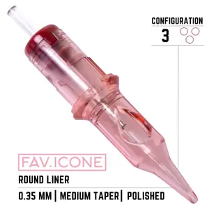 Картриджі 3 Round Liner Medium Taper 0.35mm FAVICONE PMU (1 шт.)