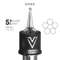 Тату картриджі VESPER EDGE 5RL 0.30 Round Liner Long Taper - 1 Картридж купить