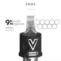 Тату картриджі VESPER EDGE 9RM 0.35 Round Magnum Long Taper - 1 Картридж купить