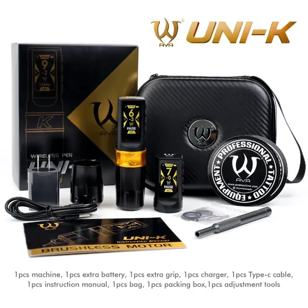 Беспроводная модульная тату машинка UNI-K AVA Gold купить недорого в Украине, фото 39475