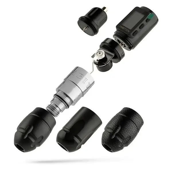 Беспроводная модульная тату машинка VIBE MAX AMBITION Silver купить недорого в Украине, фото 39704