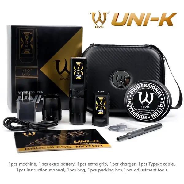 Беспроводная модульная тату машинка UNI-K AVA Black купить недорого в Украине, фото 39452