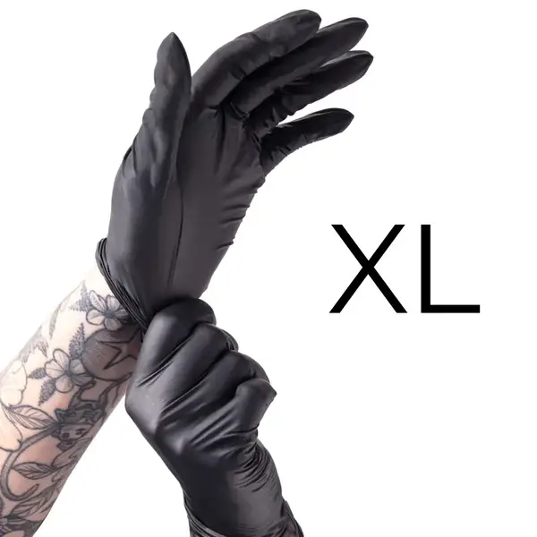Рукавички нітрилові XL чорні (50 шт. Упаковка) 9650