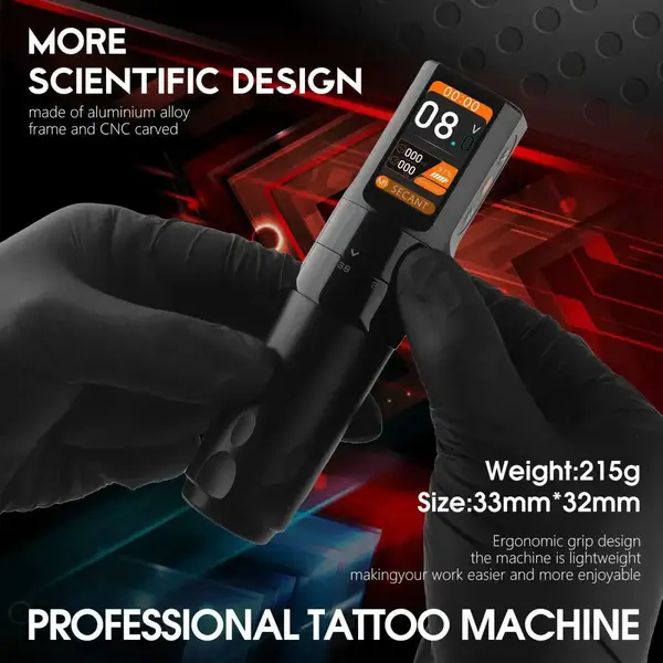 Беспроводная модульная тату машинка MO Matte Black купить недорого в Украине, фото 37070