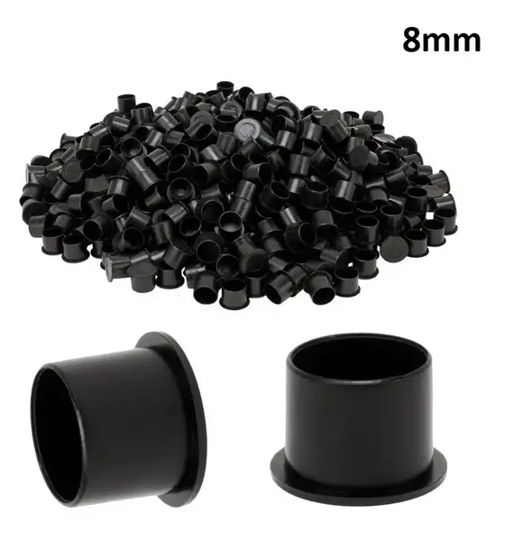 Колпачки под краску 8 мм. черные с плоским дном (упаковка 1.000 шт) купить недорого в Украине, фото 2693