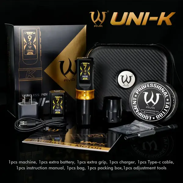 Беспроводная модульная тату машинка UNI-K AVA Gold купить недорого в Украине, фото 39476