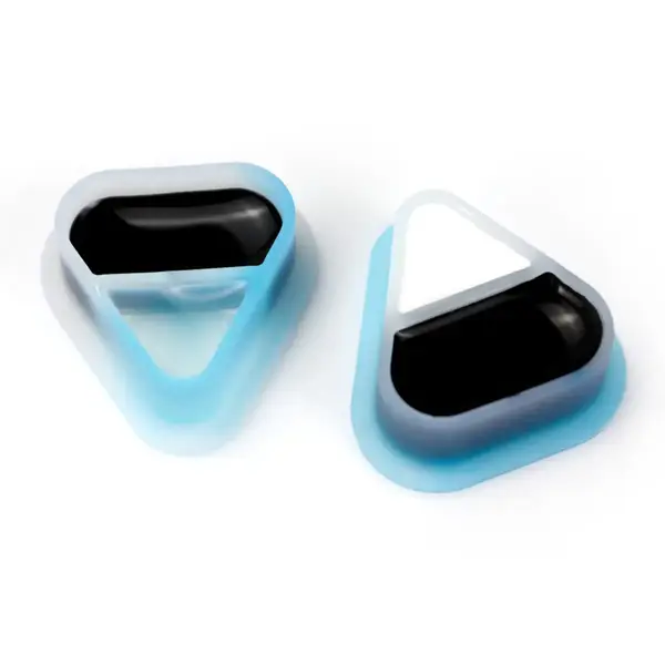 Силіконові ковпачки AVA SKULLDNA Triangle Silicone Ink Cup 2in1 Blue Sky Color - 80шт. 39947