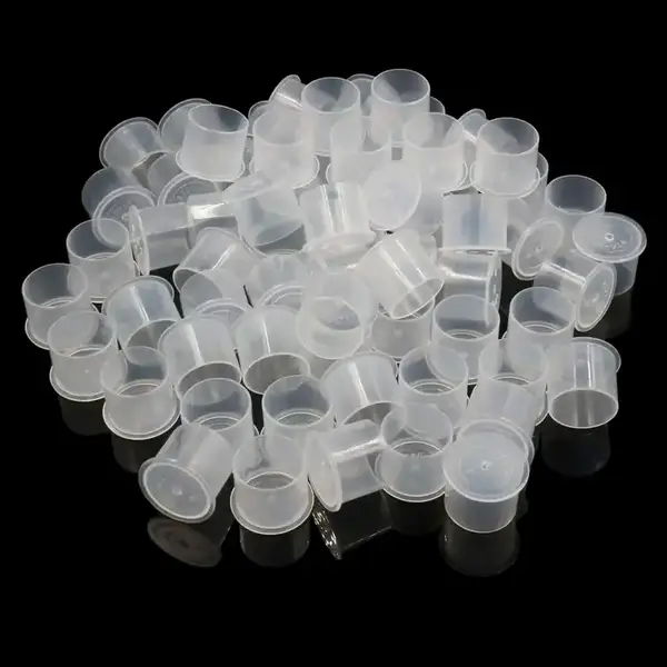 Ковпачки під фарбу 17 мм. прозорі з плоским дном (Упаковка 1.000 шт) 39896