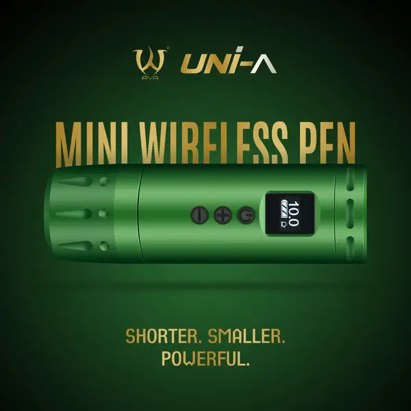 Беспроводная модульная тату машинка UNI A AVA Rotary Green купить недорого в Украине, фото 39541