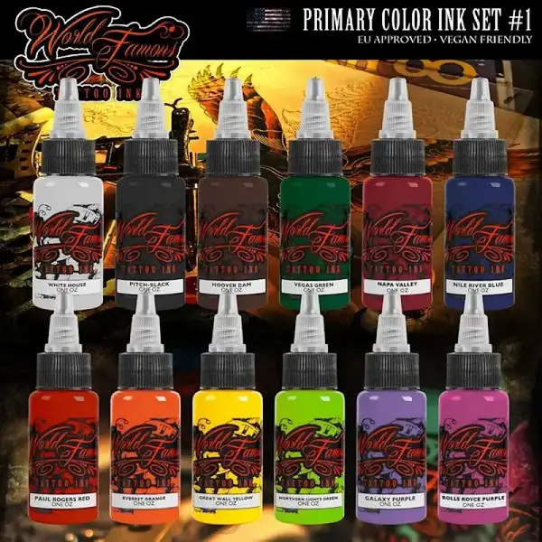 Набор красок WORLD FAMOUS PRIMARY COLOR INK SET #1 (15 мл) купить недорого в Украине, фото 6286