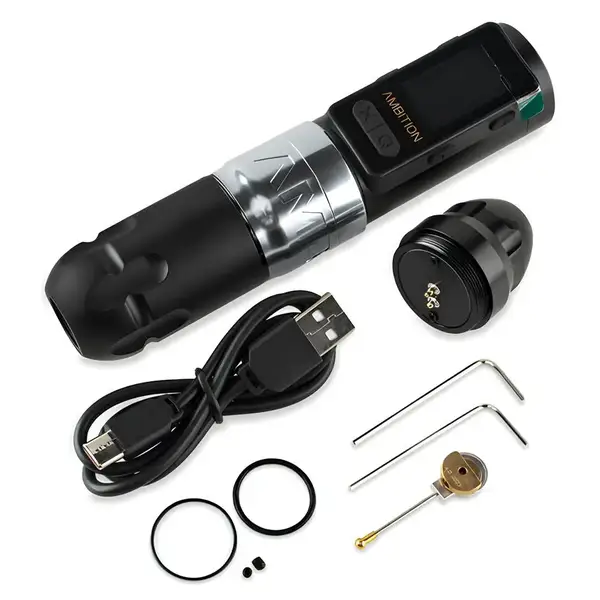 Бездротова тату машинка Ambition Soldier MAX Silver 37360