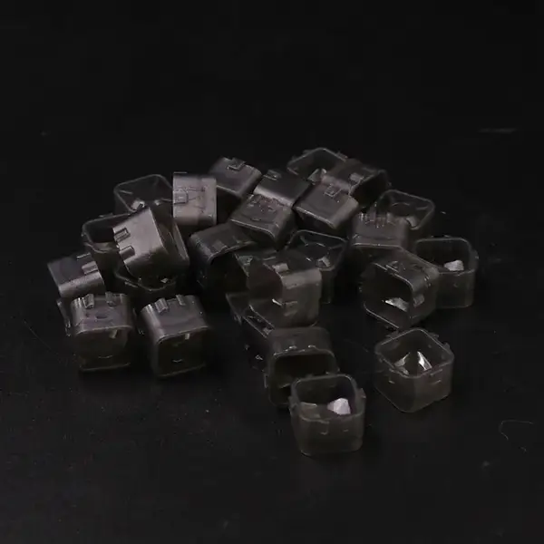 Пластикові ковпачки Modul Ink Cup під тату-фарбу прозорі чорні - 100 штук 40035