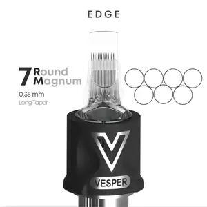 Тату картриджі VESPER EDGE 7RM 0.35 Round Magnum Long Taper - 1 Картридж купить