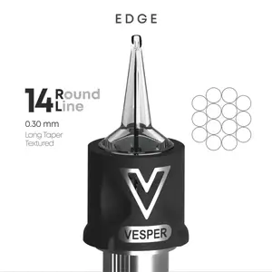 Тату картриджі VESPER EDGE 14RL 0.30 Round Liner Long Taper - 1 Картридж купить