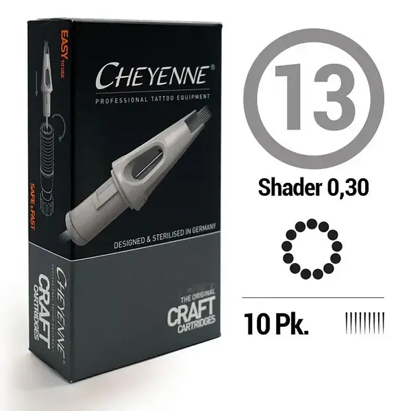 Картриджи 13 Round Shader Cheyenne Craft White (Окраска) (1 Картридж) купить недорого в Украине, фото 9756