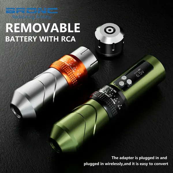 Бездротова модульна тату машинка BRONC X1 SILVER by Hummingbird 40283