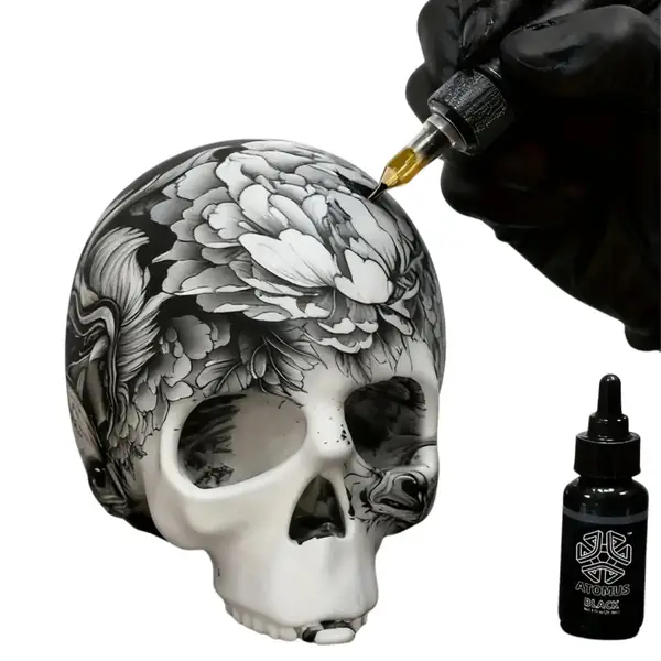 Штучна шкіра в формі черепа білий 43134