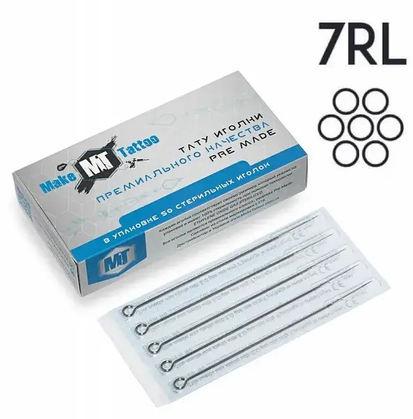 Тату иглы 7 Round Liner (Контур) MakeTattoo (5 Игл) купить недорого в Украине, фото 14309