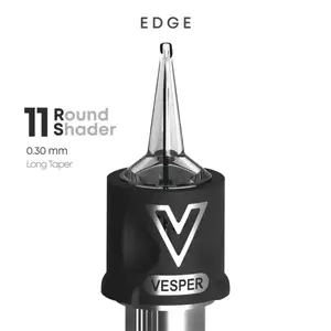 Тату картриджі VESPER EDGE 11RS 0.30 Round Shader Long Taper - 20 Картриджів купить