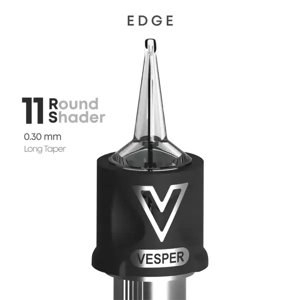 Тату картриджі VESPER EDGE 11RS 0.30 Round Shader Long Taper - 20 Картриджів купить недорого в Украине, фото 22496