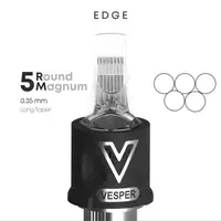 Тату картриджі VESPER EDGE 5RM 0.35 Round Magnum Long Taper - 1 Картридж купить