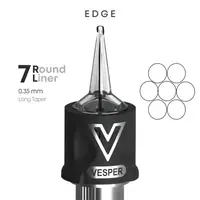 Тату картриджі VESPER EDGE 7RL 0.35 Round Liner Long Taper - 1 Картридж купить