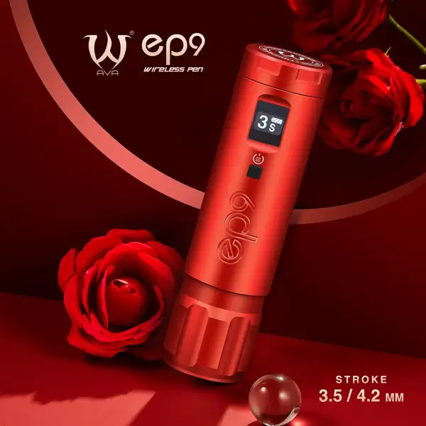 Беспроводная модульная тату машинка EP9 AVA Rotary Red купить недорого в Украине, фото 39600