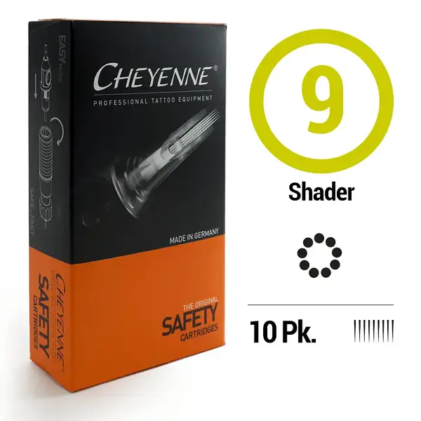 Картриджи 9 Round Shader Cheyenne Safety Black (Окраска) (1 Картридж) купить недорого в Украине, фото 9584