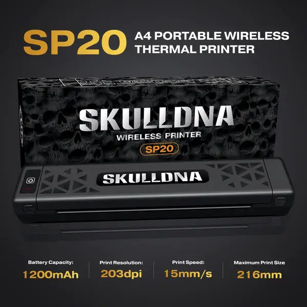Беспроводной термо тату принтер AVA SKULLDNA SP20 Wireless Tattoo Printer купить недорого в Украине, фото 40636