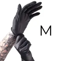 Рукавички нітрилові M чорні (50 шт. Упаковка)