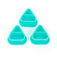Силіконові ковпачки AVA SKULLDNA Triangle Silicone Ink Cup 2in1 Turquise Color - 80шт.