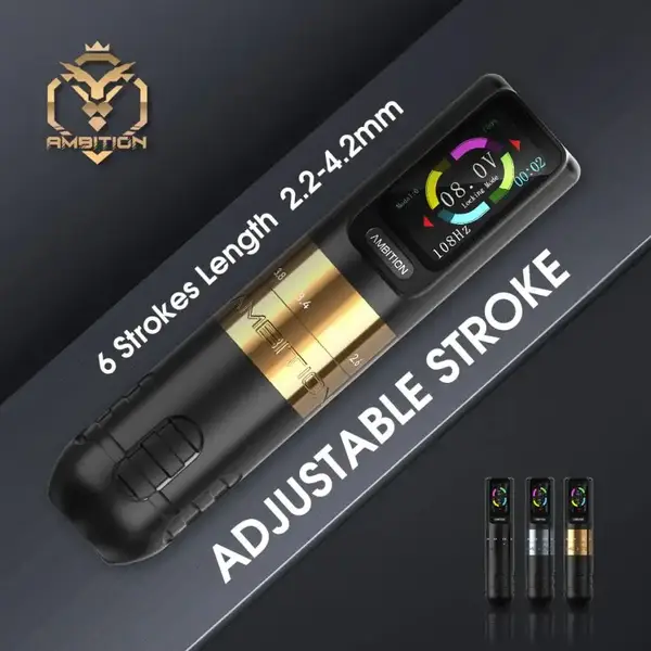 Бездротова модульна тату машинка Ambition Zetton 2 Gold 30923