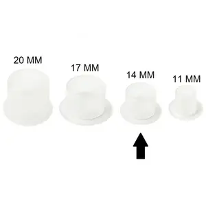 Ковпачки під фарбу 14 мм. прозорі з плоским дном (Упаковка 1.000 шт) Ковпачки під фарбу 14 мм. прозорі з плоским дном (Упаковка 1.000 шт)