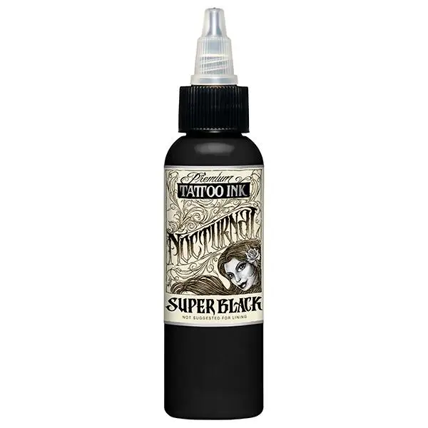 Тату краска Super Black Nocturnal Tattoo Ink (60 мл.) купить недорого в Украине, фото 1896