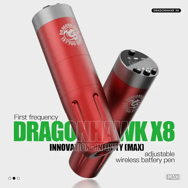 Бездротова тату машинка DragonHawk X8 Black 35253
