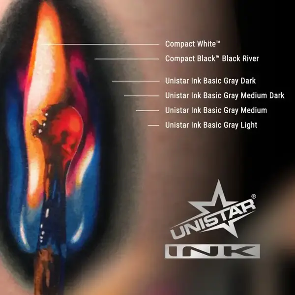 Тату краска Basic Gray Dark UNISTAR COLORS - 30ML купить недорого в Украине, фото 36128