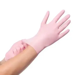 Рукавички нітрилові рожеві S розміру (5 шт)