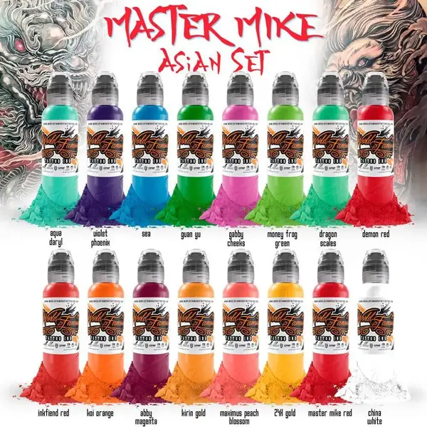 Набір фарб 16 colors Master Mike Asian Set World Famous - 30 ml 19763