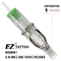 9 Magnum1 EZ Revolution ( 0.30mm ) Для тіней та зафарбування (20 Картриджей (Упаковка)) 9 Magnum1 EZ Revolution ( 0.30mm ) Для тіней та зафарбування (20 Картриджей (Упаковка))