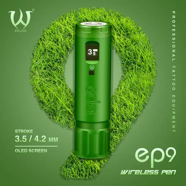 Беспроводная модульная тату машинка EP9 AVA Rotary Green купить недорого в Украине, фото 39587