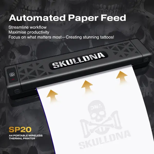 Беспроводной термо тату принтер AVA SKULLDNA SP20 Wireless Tattoo Printer купить недорого в Украине, фото 40638