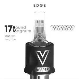 Тату картриджі VESPER EDGE 17RM 0.30 Round Magnum Long Taper - 1 Картридж купить