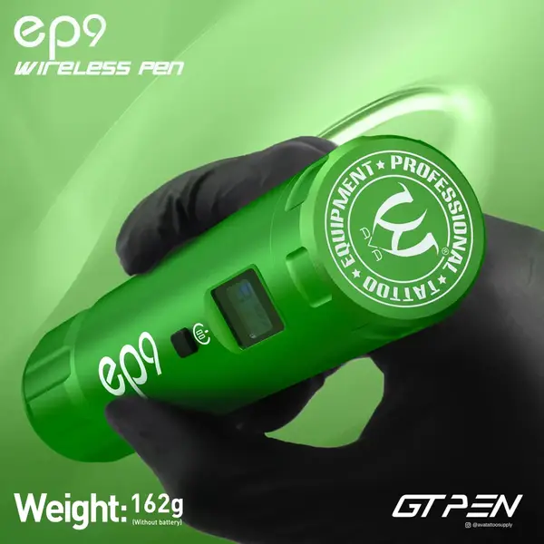 Беспроводная модульная тату машинка EP9 AVA Rotary Green купить недорого в Украине, фото 39588