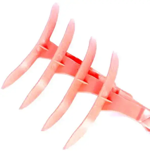 Лінійка пластикова рожева для брів 4 шт 24355