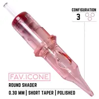 Картриджи 3 Round Shader Short Taper 0.30mm FAVICONE PMU (1 Картридж) купить