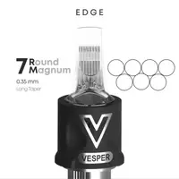 Тату картриджі VESPER EDGE 7RM 0.35 Round Magnum Long Taper - 20 Картриджів